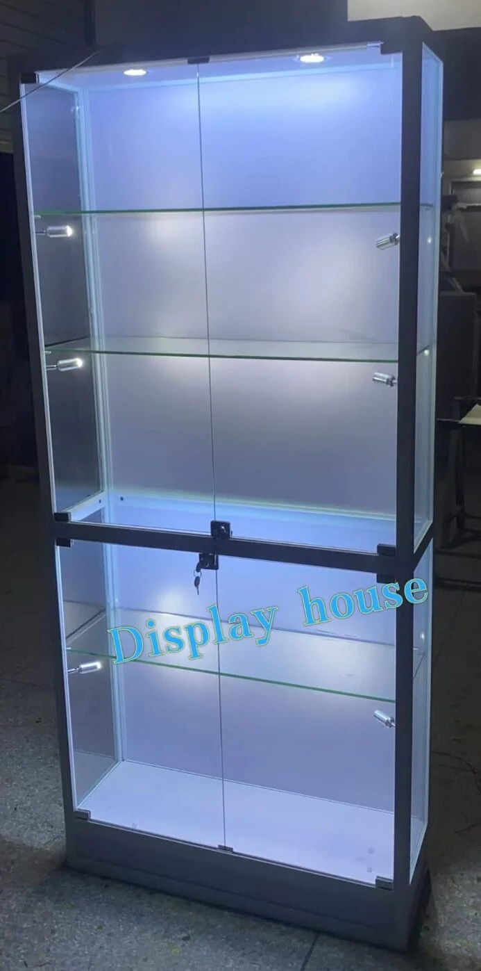 高品質鋼化玻璃底座款展示櫃(60cm-120cm)｜防塵防潮 穩固耐用 家用商用