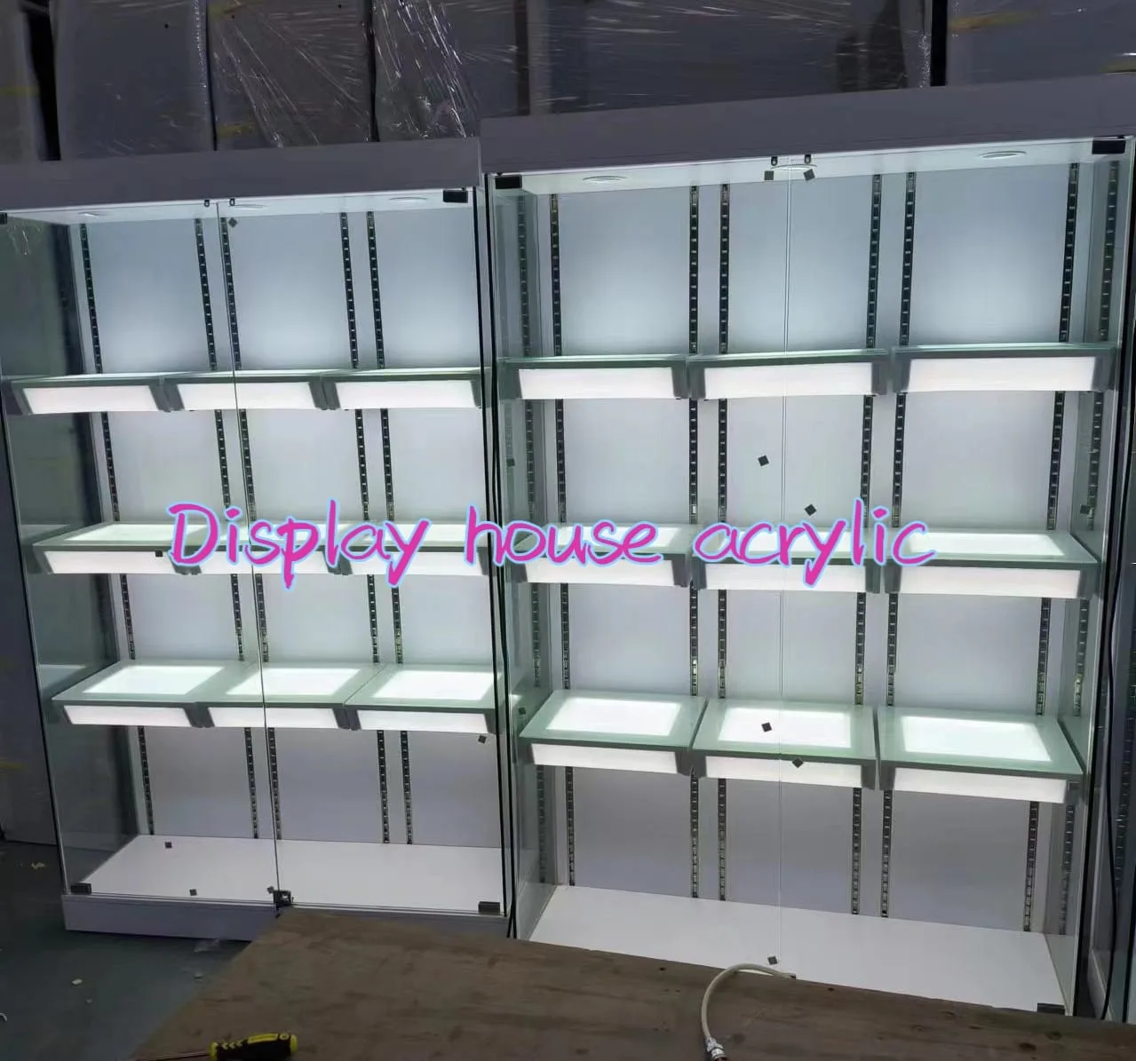 發光層板展示櫃 家用手辦展示櫃